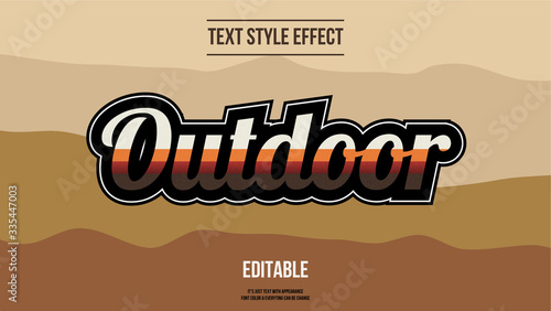 adventure theme text style effect premium vector