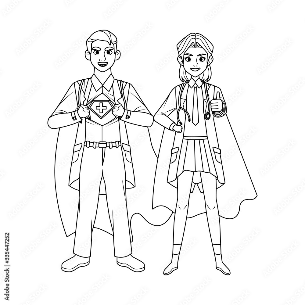 super doctors couple with hero cloak vs covid19