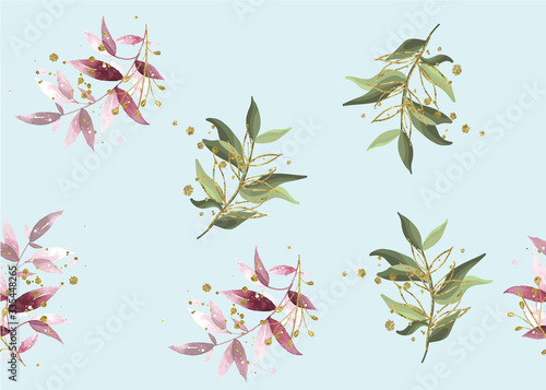 Wallpaper Mural Seamless Pattern Floral Illustration Torontodigital.ca