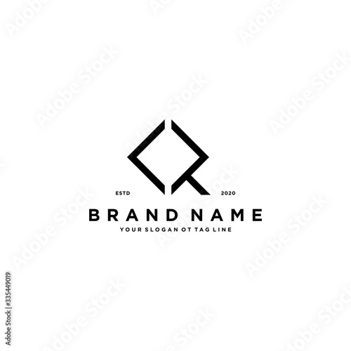 letter CR logo design vector