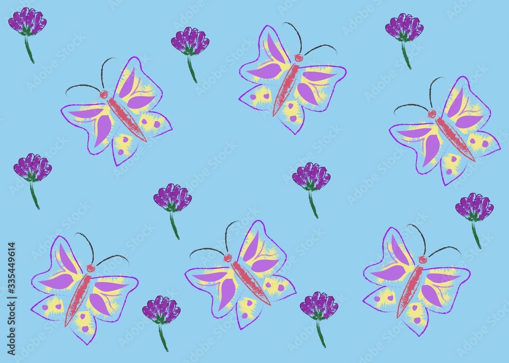 Seamless Pattern Floral Illustration Seamless Pattern Floral Illustration