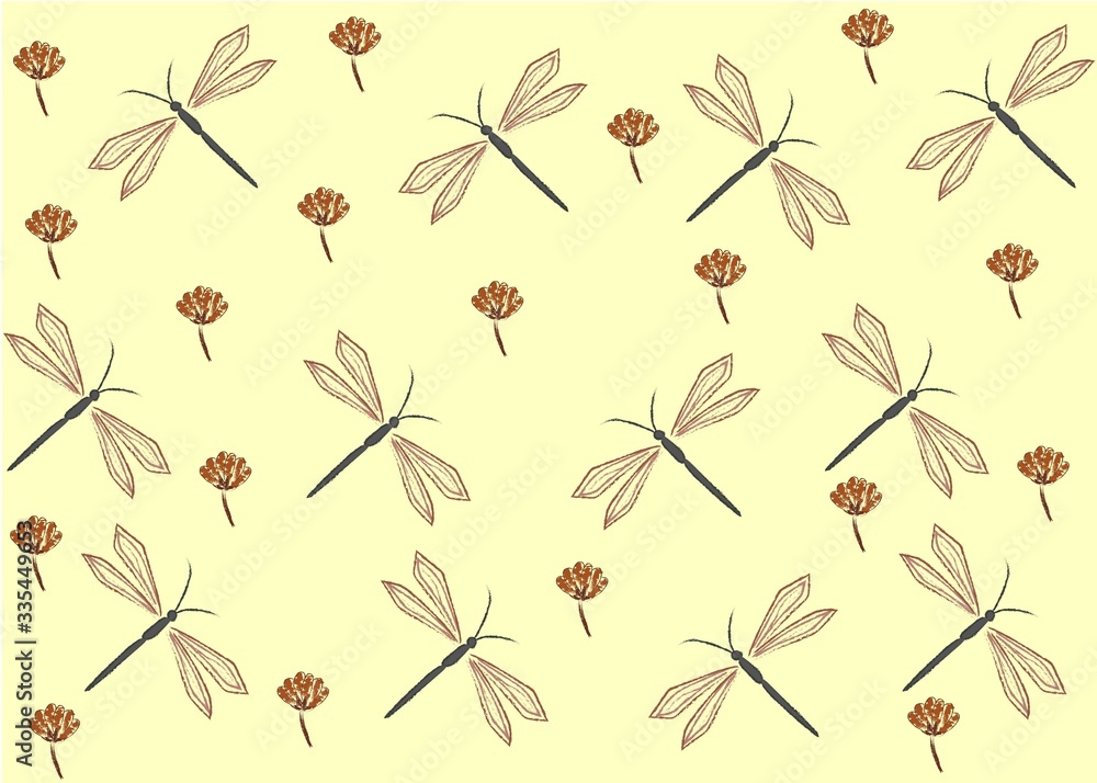 Seamless Pattern Floral Illustration Seamless Pattern Floral Illustration