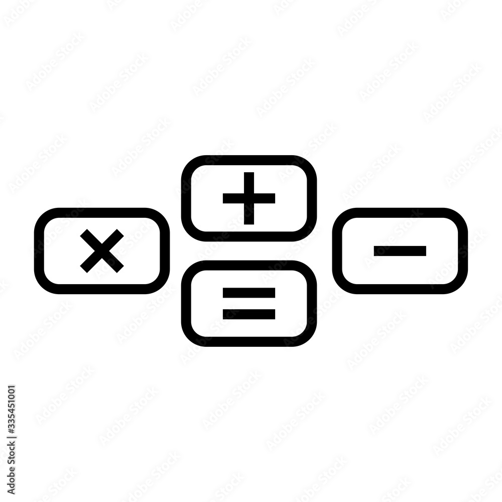 Calculator line icon illustration Calculator line icon illustration