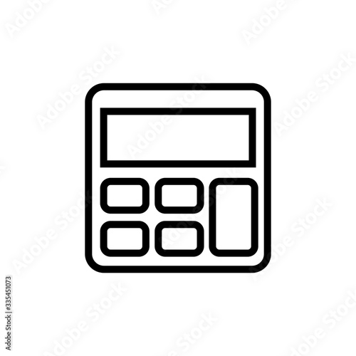 Calculator line icon illustration