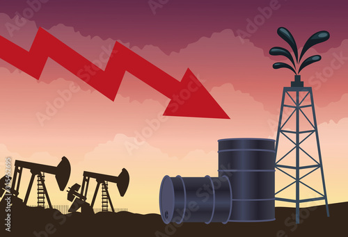 oil price market with barrels