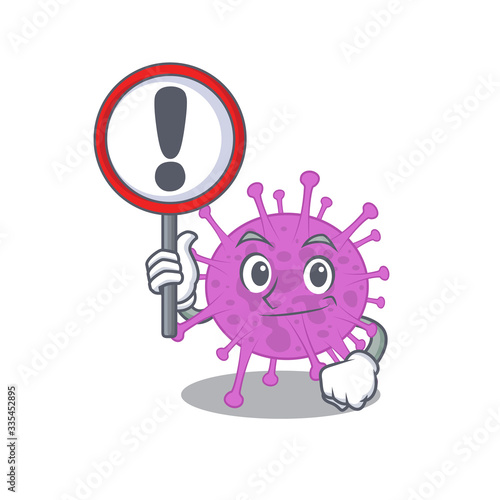 Wallpaper Mural An icon of avian coronavirus cartoon design style with a sign board Torontodigital.ca