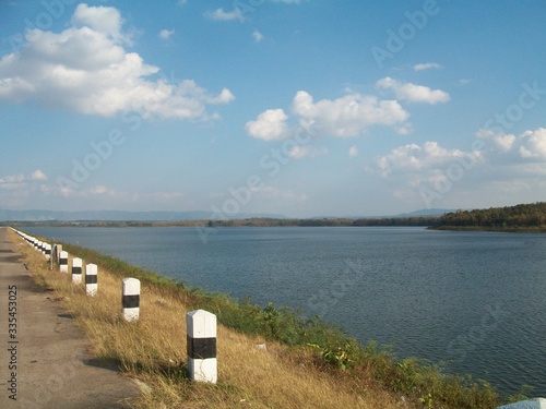 wooden bridge over the river