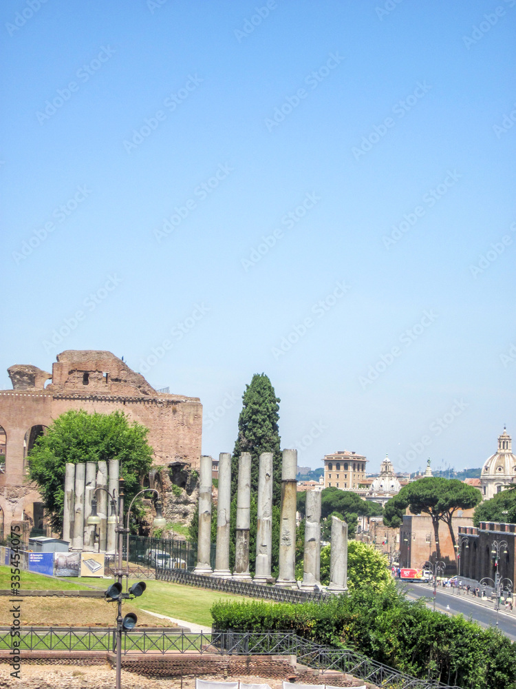 A shot of the Temple of Venus and Roma