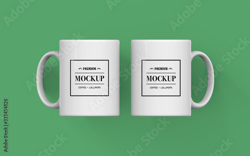 Realistic Mug Mockup, PSD File Included, Place your Design Via Smart Object, Easy to Change Colour photo