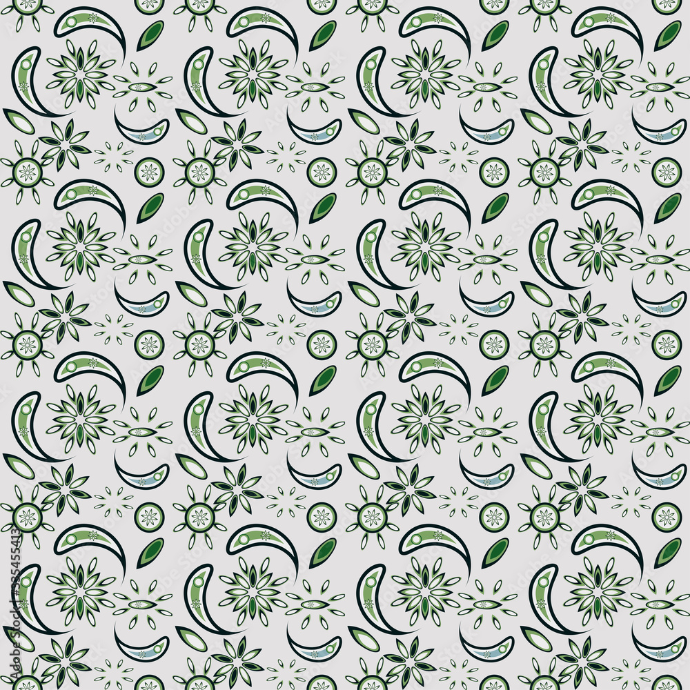 seamless pattern exotic shapes with flowers and leaves plants seamless pattern exotic shapes with flowers and leaves plants