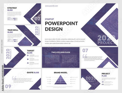 Modern Powerpoint Template for  Business Strategy with Icons