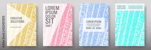 Cover page design templates set.