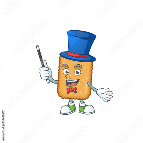 Talented biscuit Magician cartoon character design style