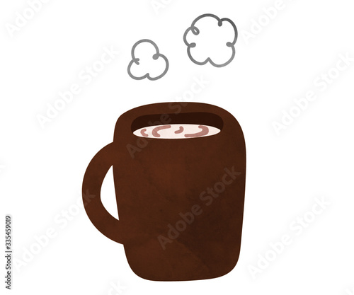 コーヒーの手描き風イラスト／ベクター／かわいい