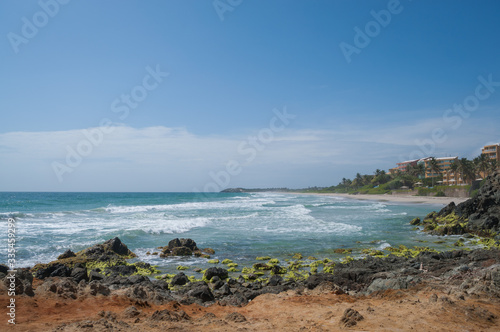 beach breeze rocks and sea