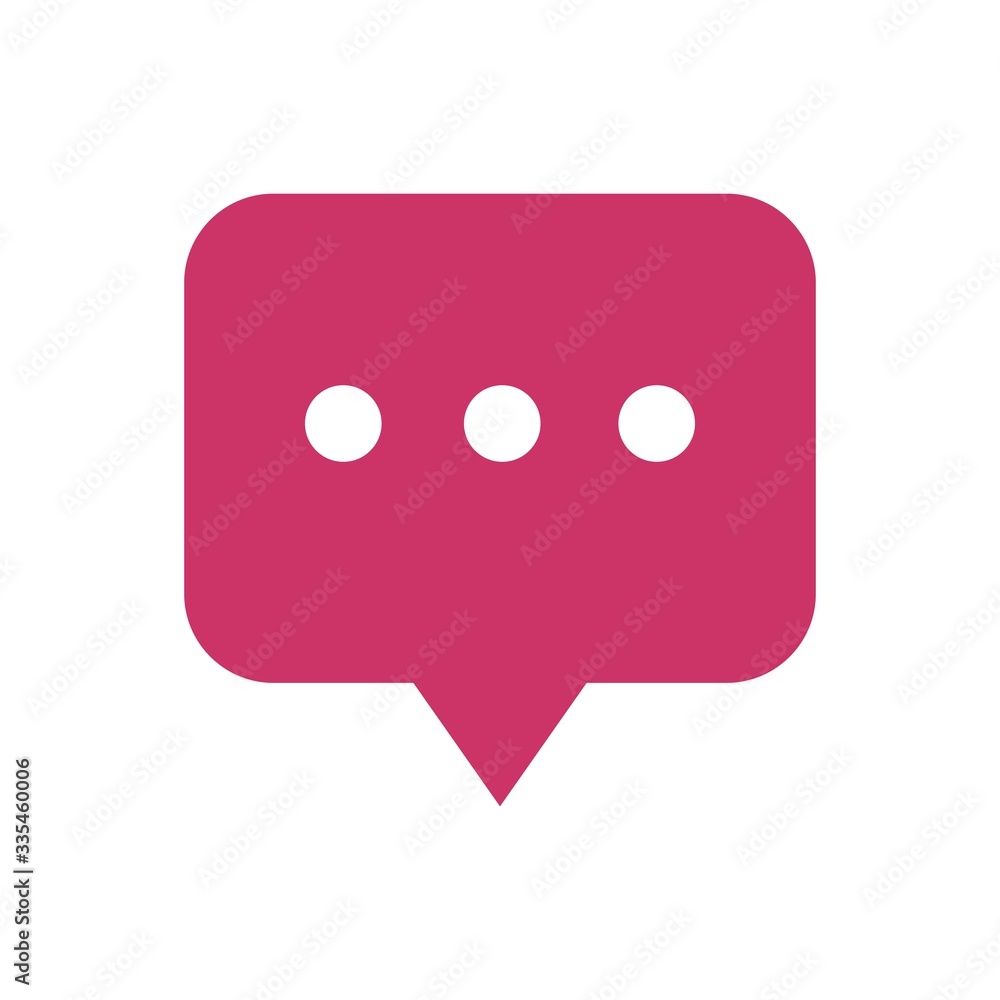 Chat Bubble Flat Icon Illustration Chat Bubble Flat Icon Illustration