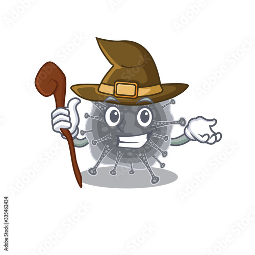 Articulavirales sneaky and tricky witch cartoon character