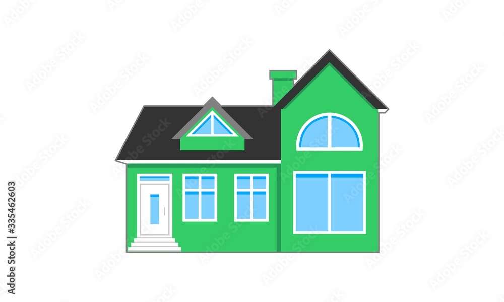 Modern house illustration vector template