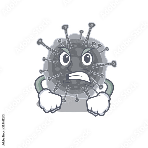 Mascot design concept of articulavirales with angry face