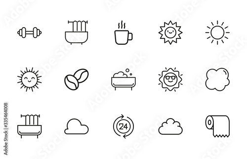 Icon set of morning.