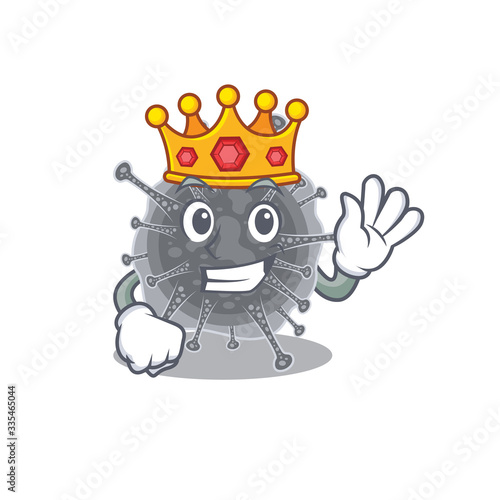 A Wise King of articulavirales mascot design style