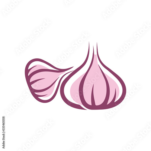 Garlic vector icon illustration design template