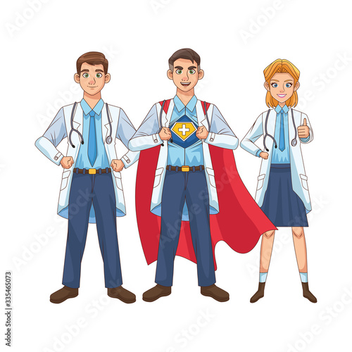 super doctors staff with hero cloak vs covid19
