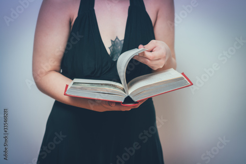 The woman with the book