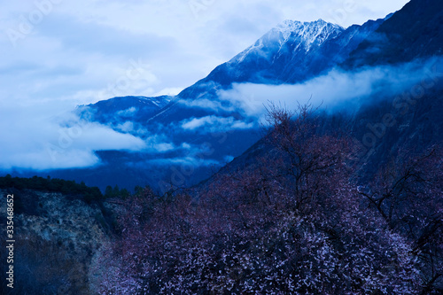 landscape with blue sky