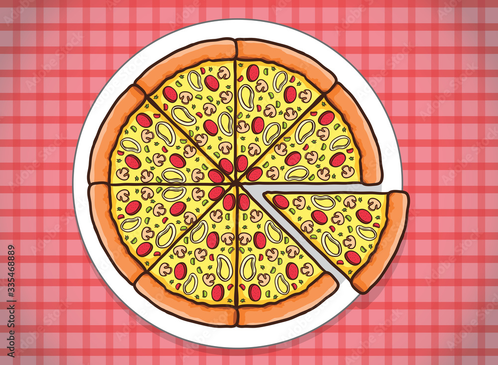 pizza cheese vegetables slices with background clipart
