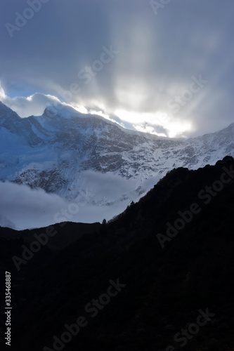 sunrise in the mountains