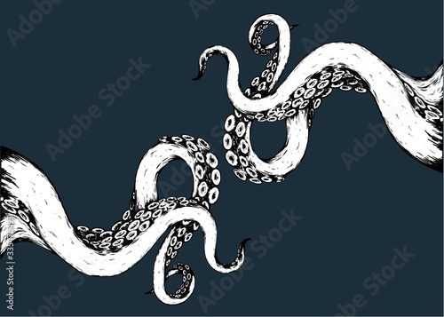 vector illustration of a tentacles 