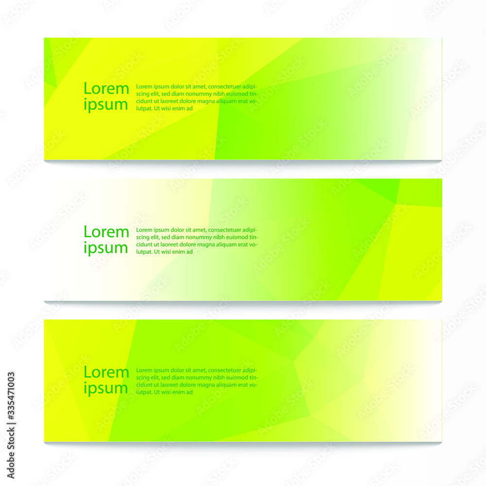 Fototapeta premium Vector abstract geometric design banner web template. Modern design background set. Vector illustration