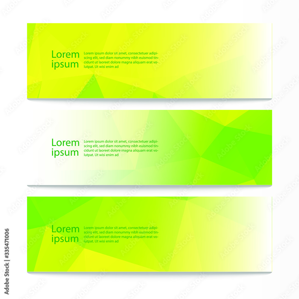 Vector abstract geometric design banner web template. Modern design background set. Vector illustration