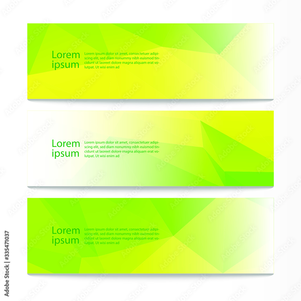 Naklejka premium Vector abstract geometric design banner web template. Modern design background set. Vector illustration