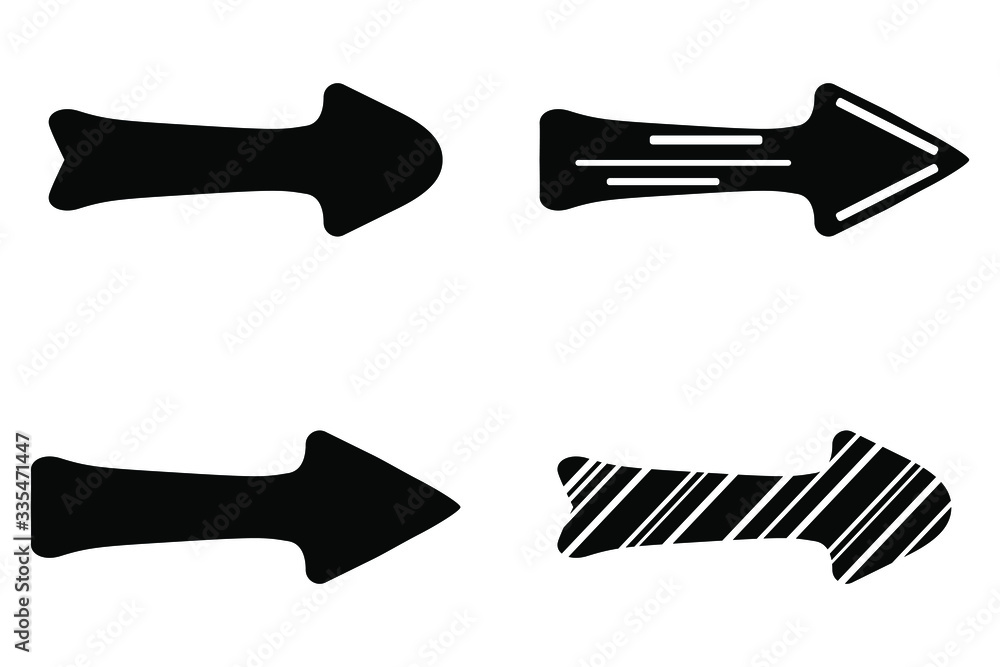 EPS 10 vector. A set of flat designed black arrows. Good for projects. EPS 10 vector. A set of flat designed black arrows. Good for projects.