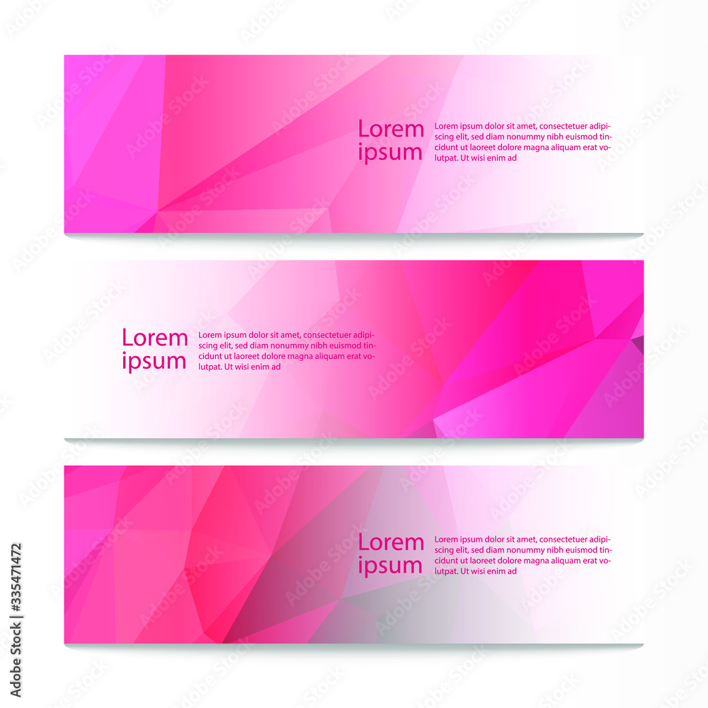 Fototapeta premium Vector abstract geometric design banner web template. Modern design background set. Vector illustration