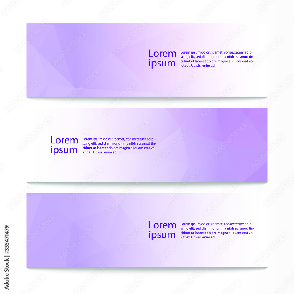 Fototapeta premium Vector abstract geometric design banner web template. Modern design background set. Vector illustration