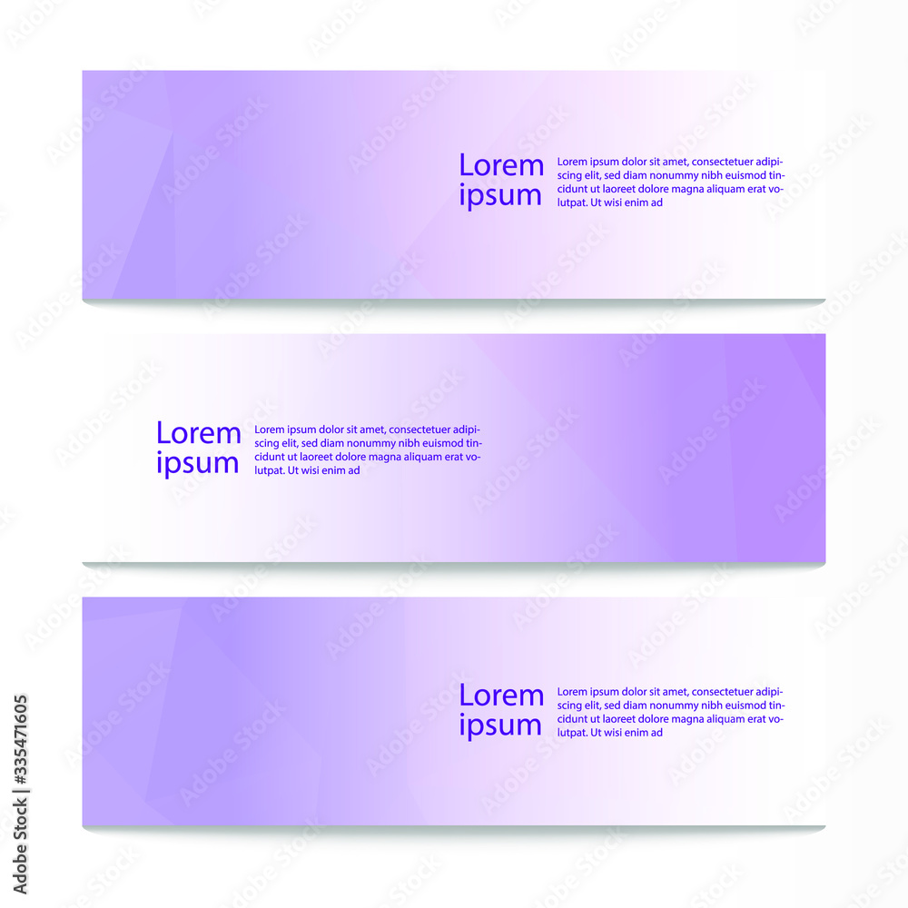 Naklejka premium Vector abstract geometric design banner web template. Modern design background set. Vector illustration