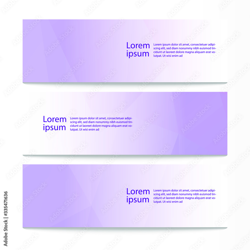 Fototapeta premium Vector abstract geometric design banner web template. Modern design background set. Vector illustration