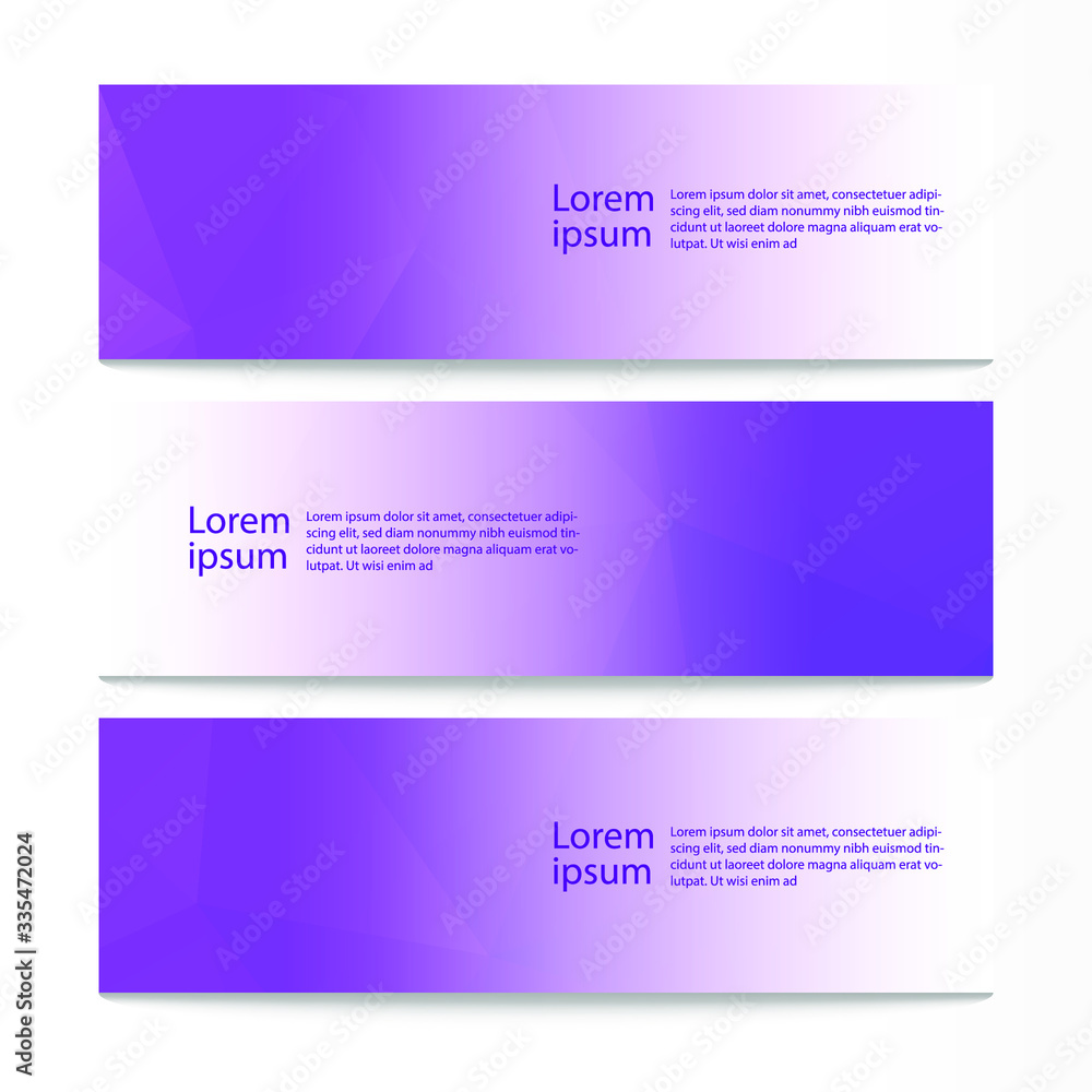 Fototapeta premium Vector abstract geometric design banner web template. Modern design background set. Vector illustration