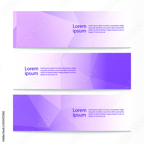 Vector abstract geometric design banner web template. Modern design background set. Vector illustration
