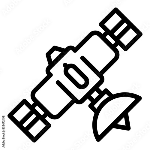 Tracking satellite icon. Outline tracking satellite vector icon for web design isolated on white background