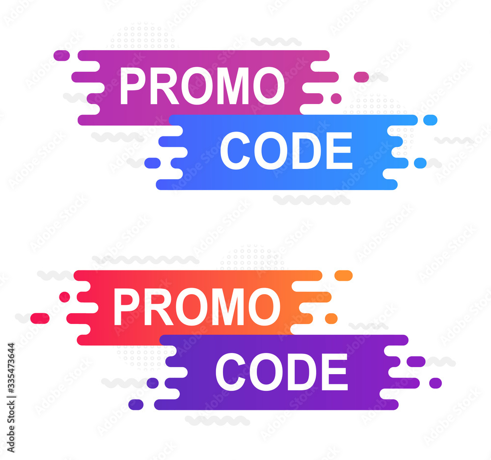 Coupon sticker for sales. Promo code banner on a white background. Coupon sticker for sales. Promo code banner on a white background.