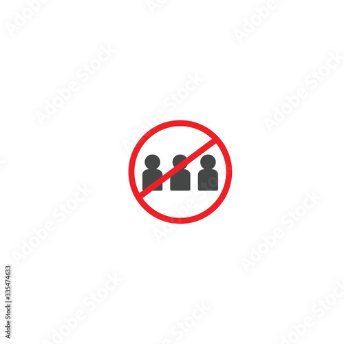 Social distancing icon vector illustration