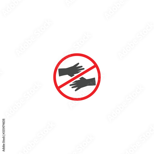 Social distancing icon vector illustration