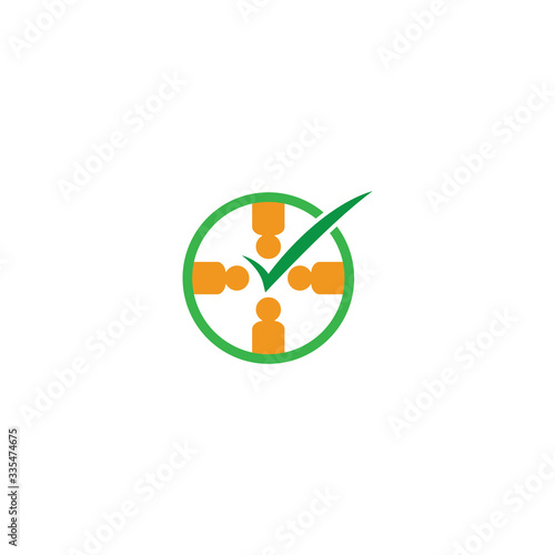 Social distancing icon vector illustration