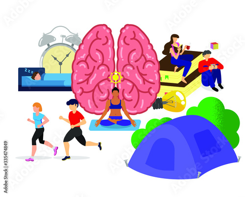 Alzheimer's disease and dementia symptoms and prevention medical infographic with icons