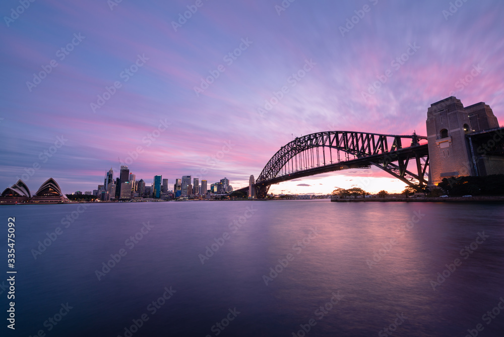 Sunset over Sydney Harbour