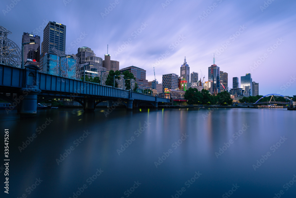 Melbourne skyline and Yarra River